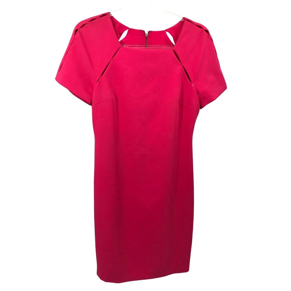 Alice + Olivia Kristiana Pink Cut Out Sheath Dress Womens 8
